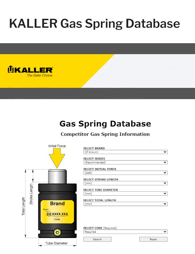 KALLER Gas Spring Database